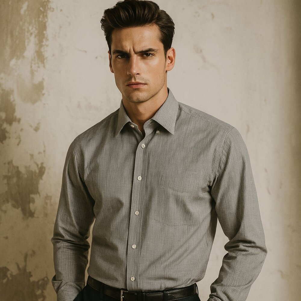 Jos. A. Bank Men’s Gray Casual Button Down Shirt Cotton M